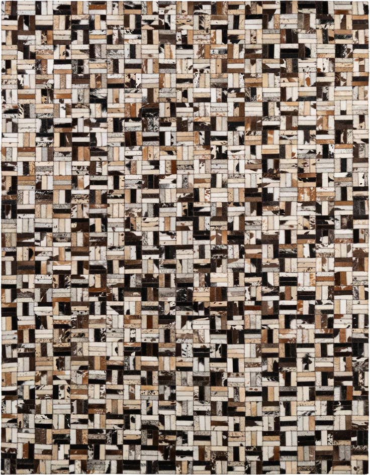 Detail image of 5' 2 x 8' 1 Cowhide - Patchwork Rug