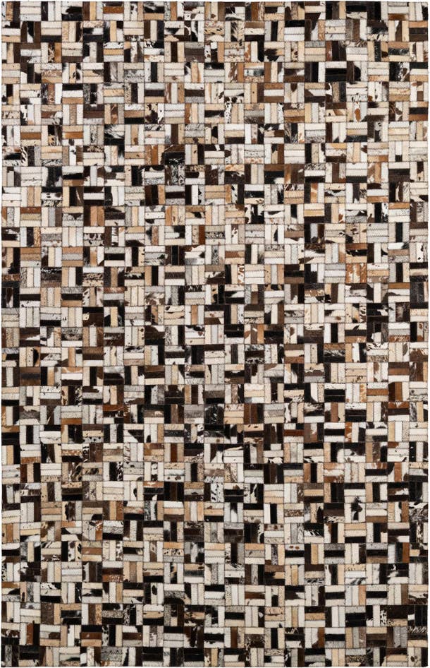 Detail image of 5' 2 x 8' 1 Cowhide - Patchwork Rug