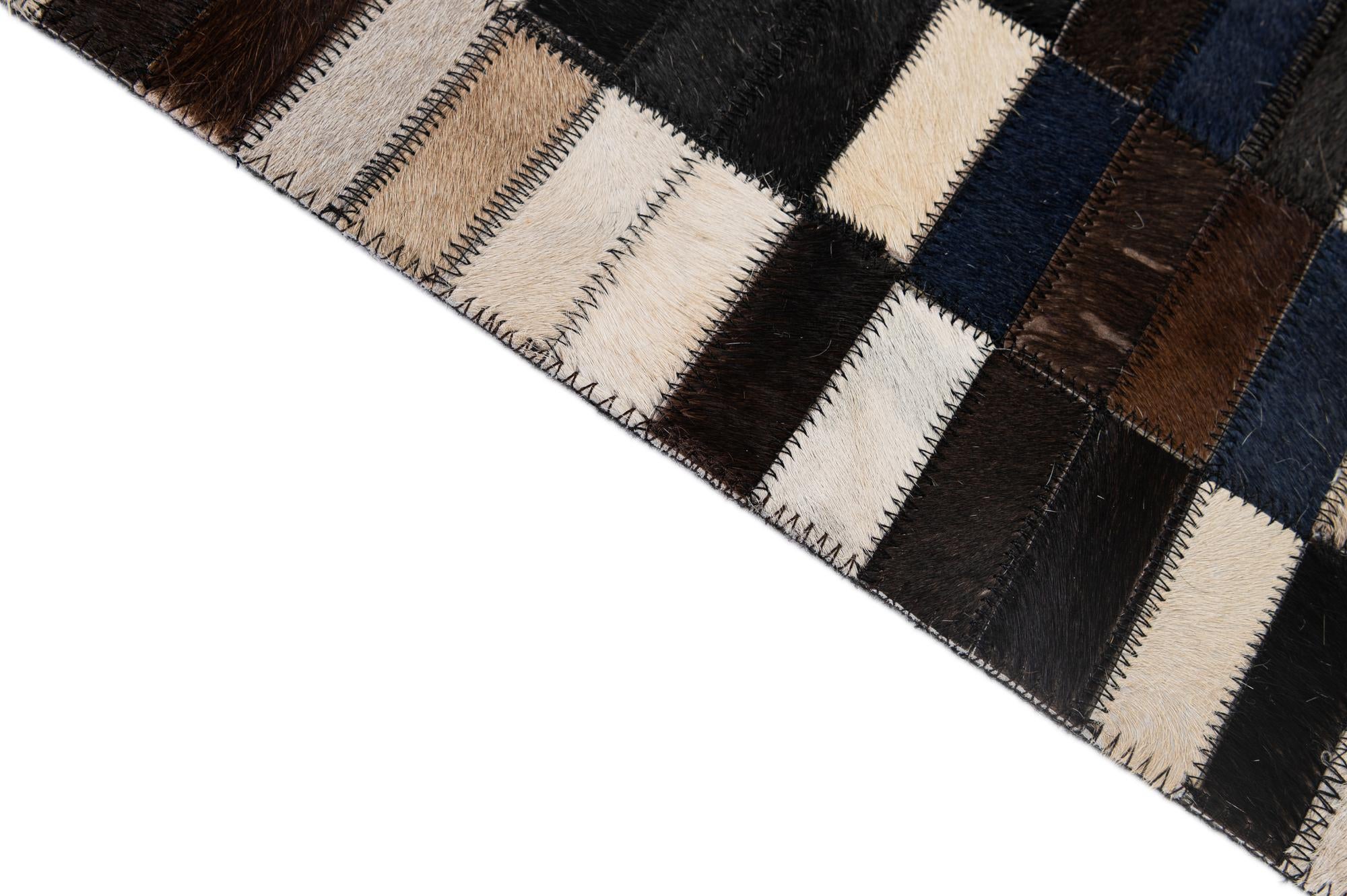 5' x 7' 11 Cowhide - Patchwork Rug