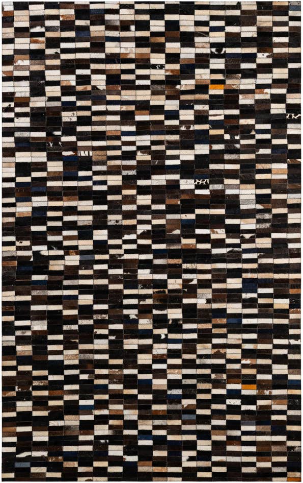 Detail image of 5' x 7' 11 Cowhide - Patchwork Rug