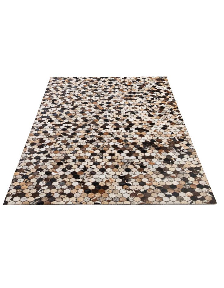 Detail image of 5' x 7' 11 Cowhide - Patchwork Rug