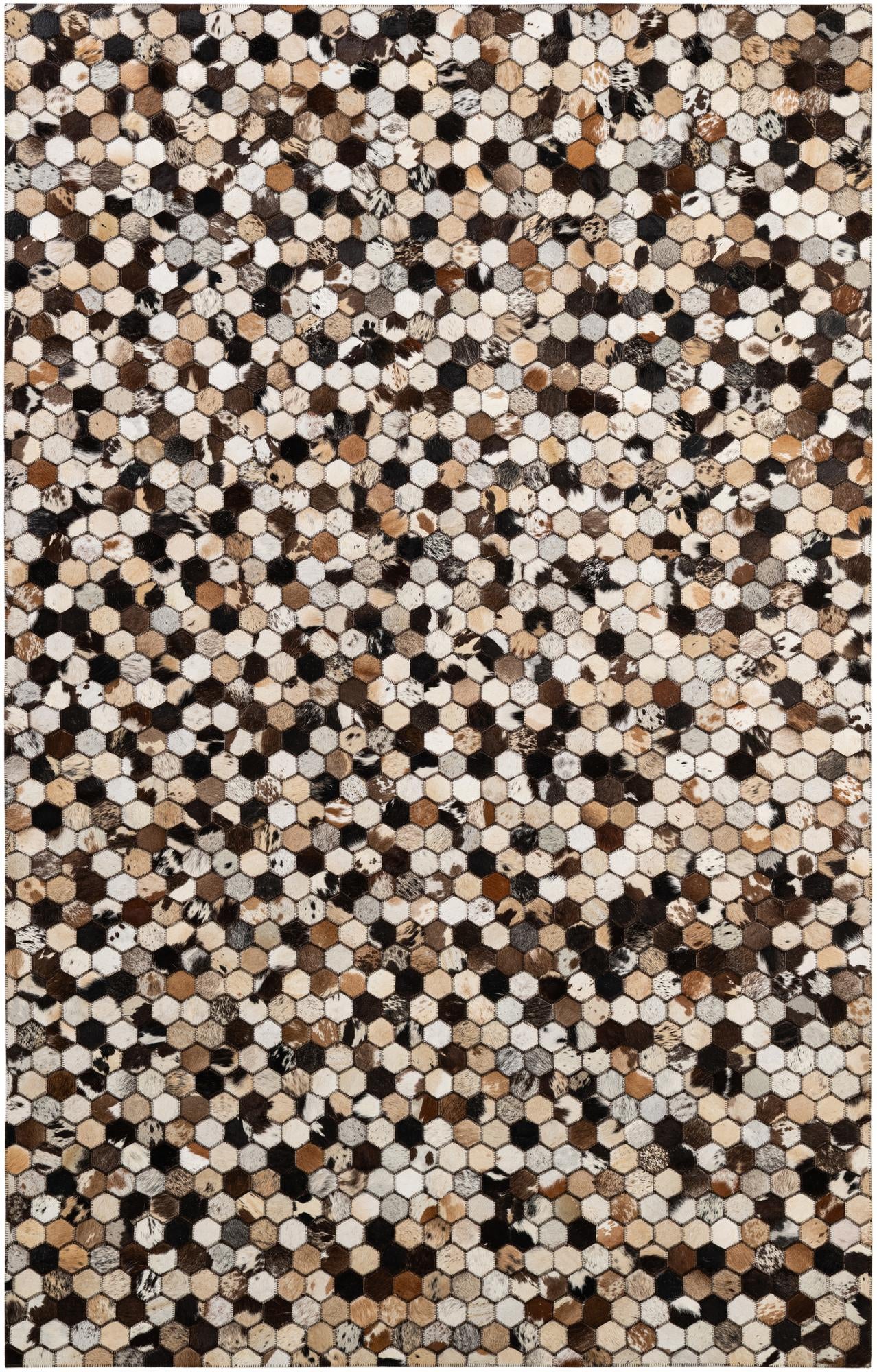 5' x 7' 11 Cowhide - Patchwork Rug