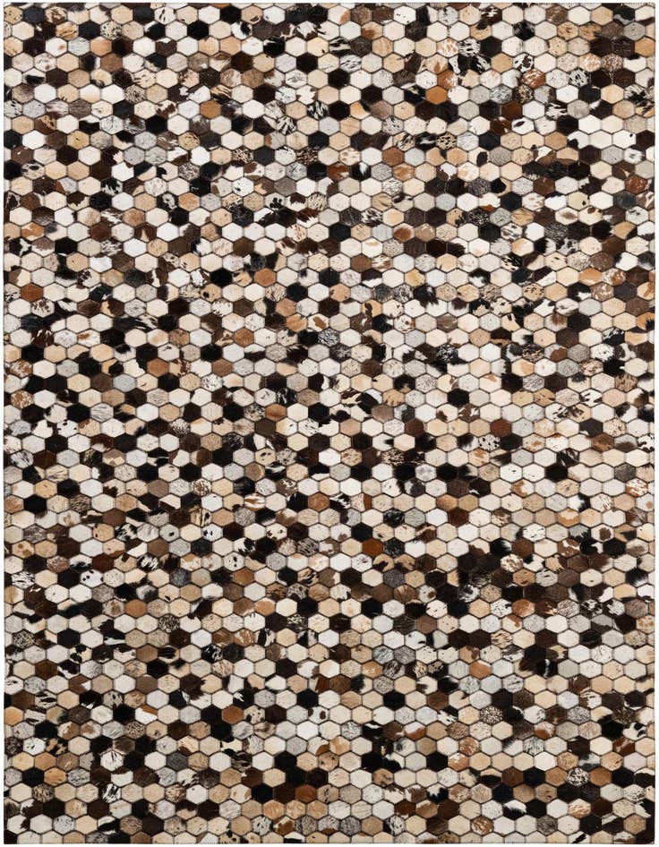Detail image of 5' x 7' 11 Cowhide - Patchwork Rug