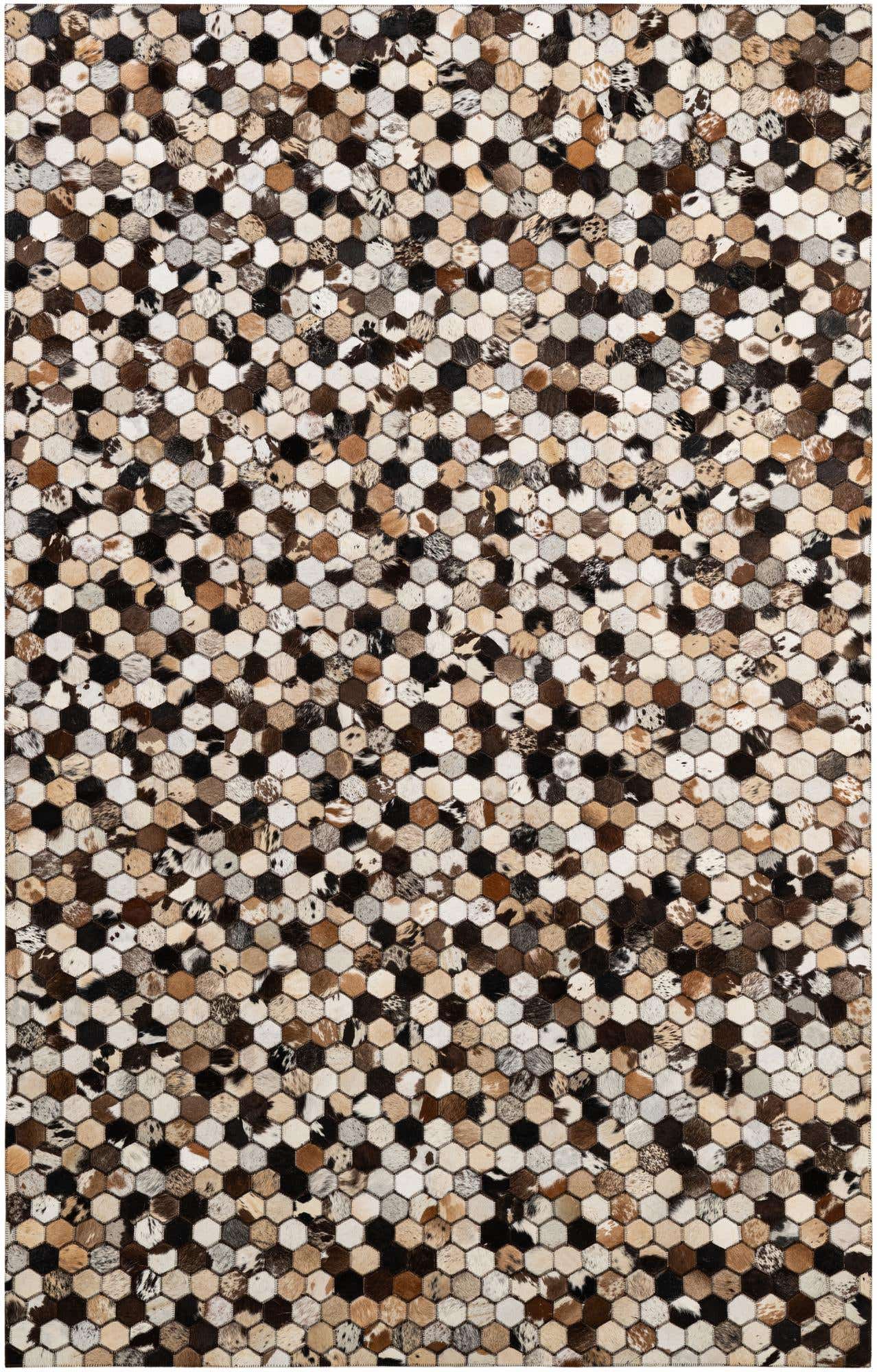 5' x 7' 11 Cowhide - Patchwork Rug