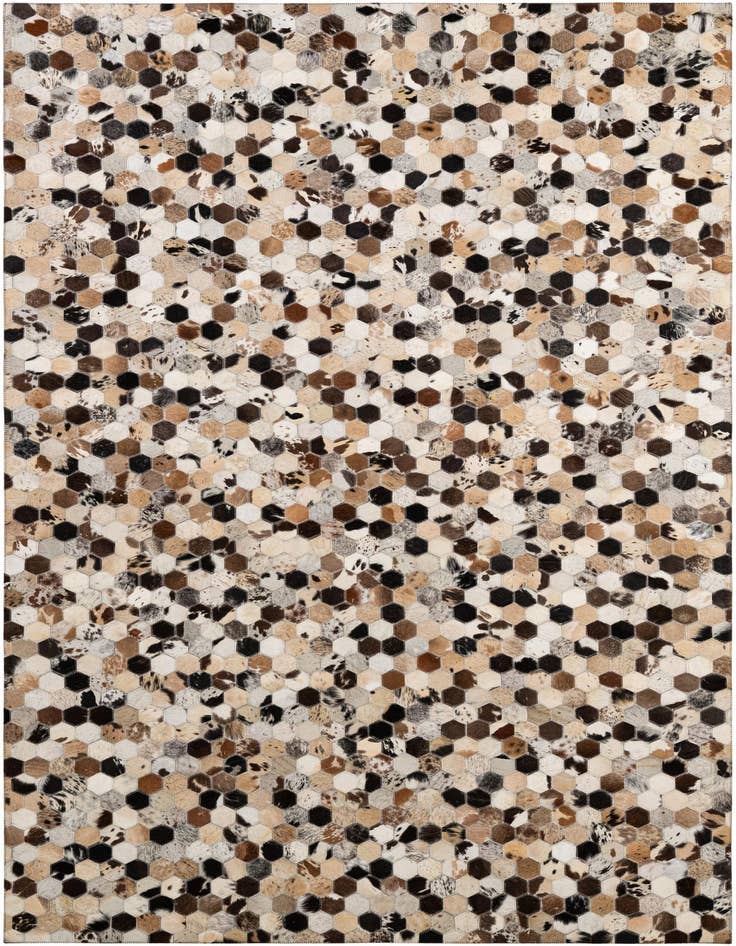 Detail image of 5' x 7' 11 Cowhide - Patchwork Rug