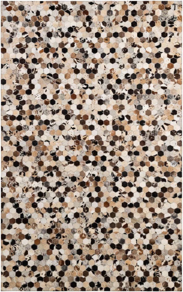 Detail image of 5' x 7' 11 Cowhide - Patchwork Rug