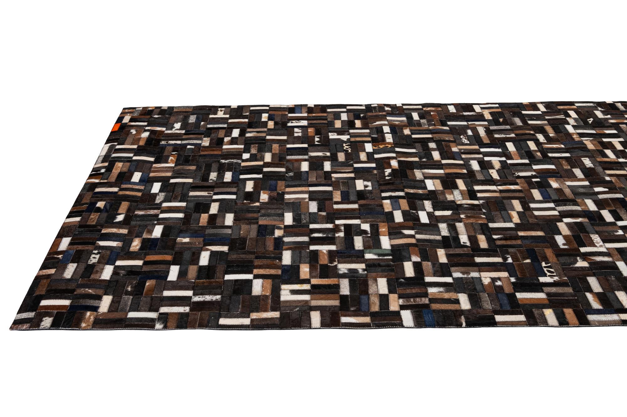 5' 1 x 8' Cowhide - Patchwork Rug