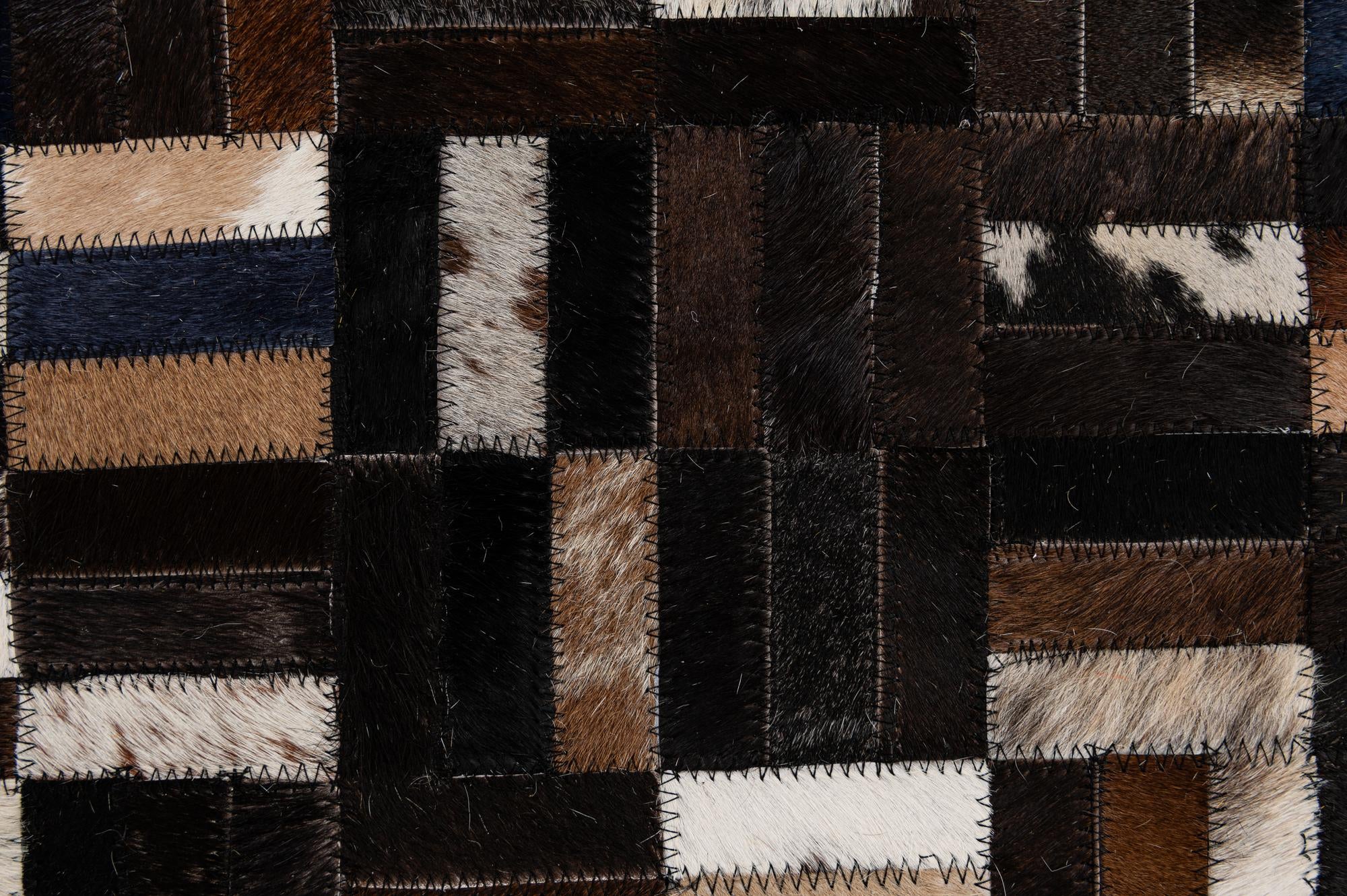 5' 1 x 8' Cowhide - Patchwork Rug
