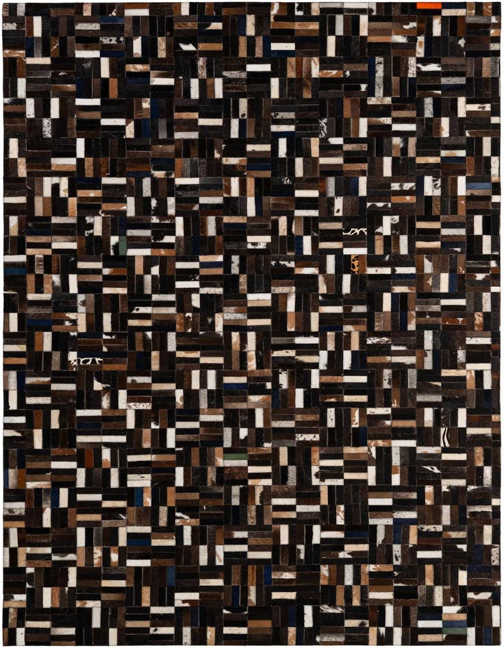 Detail image of 5' 1 x 8' Cowhide - Patchwork Rug