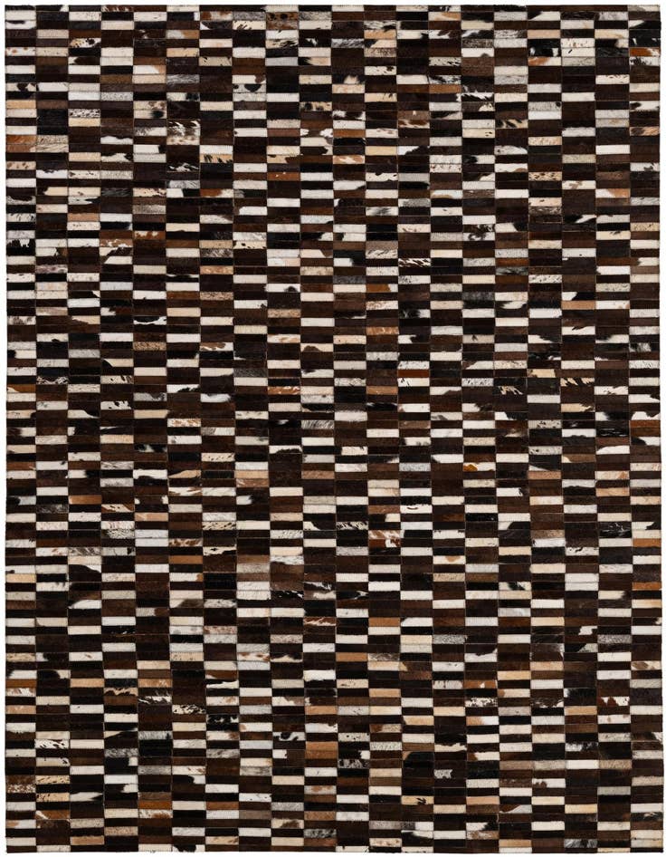 Detail image of 5' x 8' Cowhide - Patchwork Rug