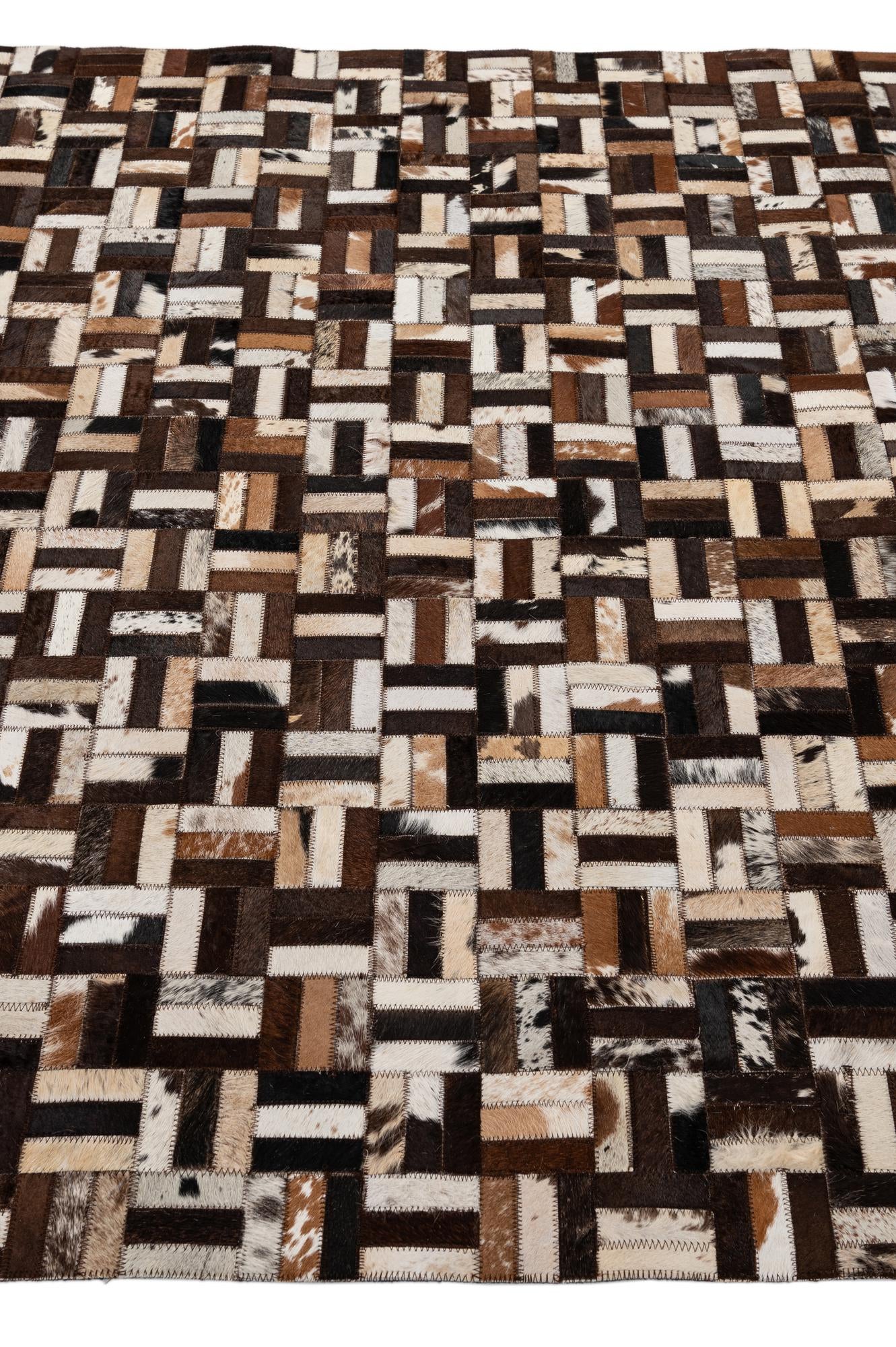 5' x 7' 10 Cowhide - Patchwork Rug