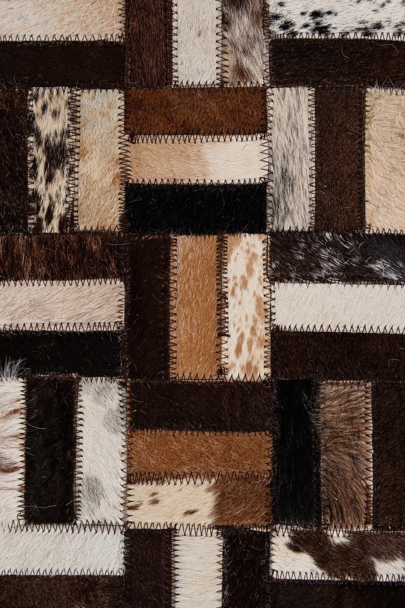 5' x 7' 10 Cowhide - Patchwork Rug