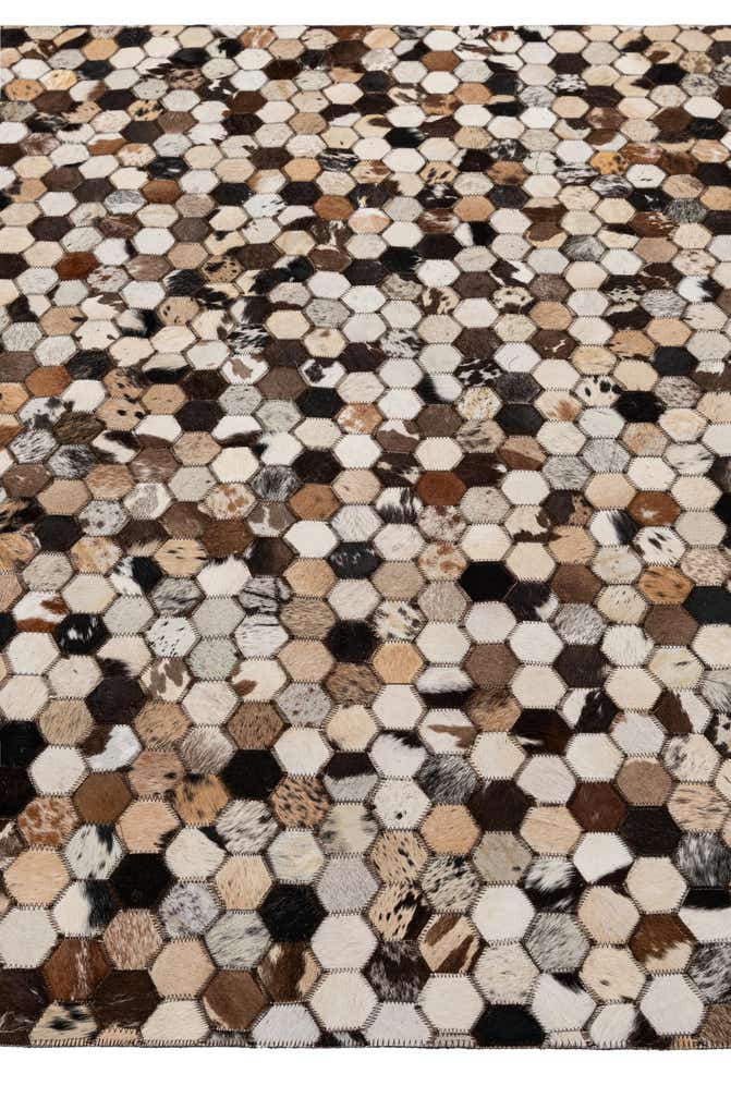 5' x 7' 10 Cowhide - Patchwork Rug