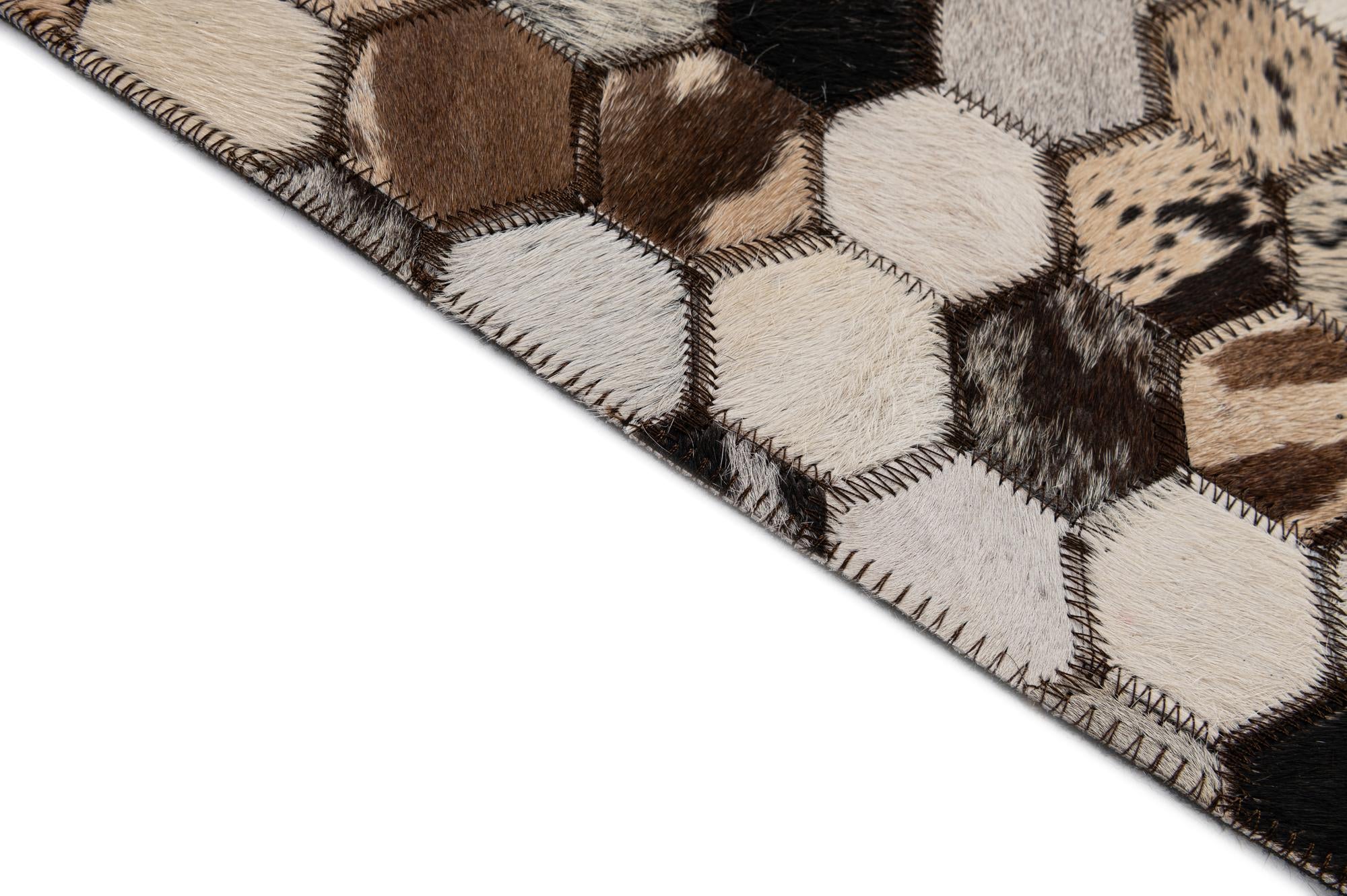 5' x 7' 10 Cowhide - Patchwork Rug