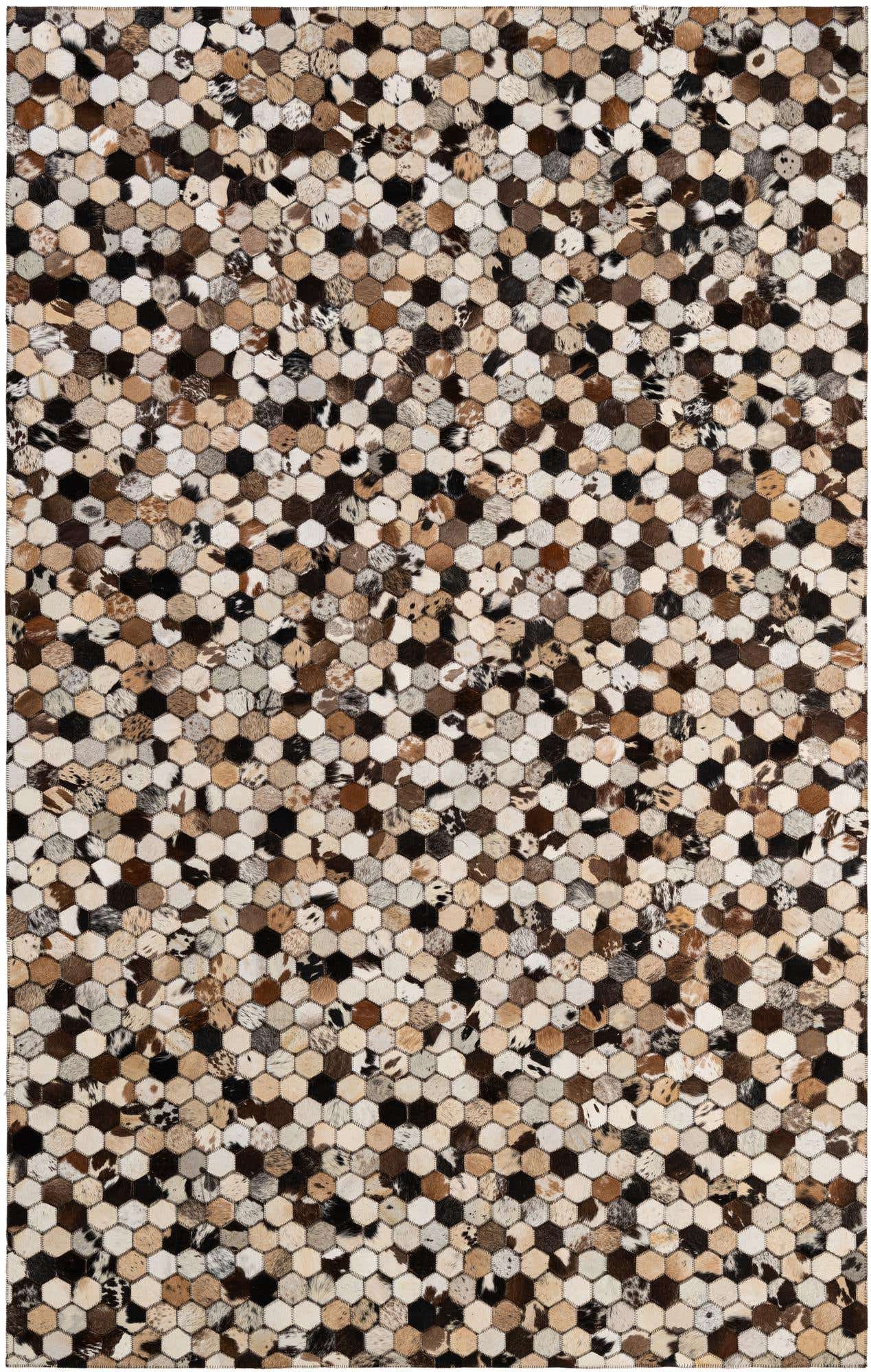 5' x 7' 10 Cowhide - Patchwork Rug