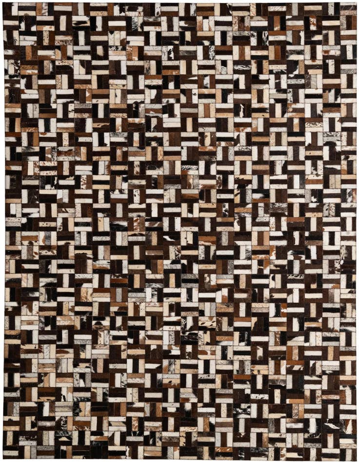 Detail image of 5' x 7' 10 Cowhide - Patchwork Rug