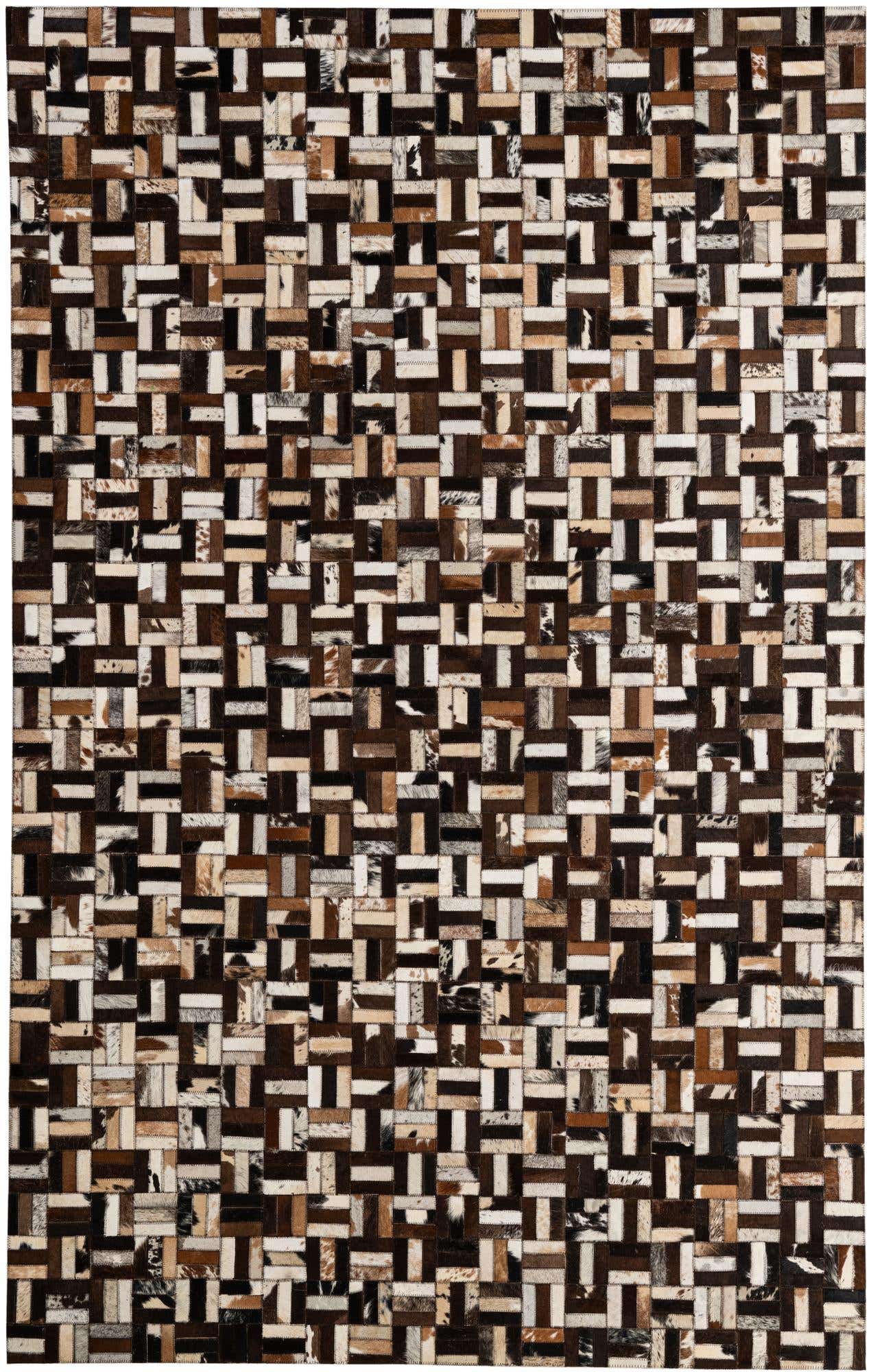 5' x 7' 10 Cowhide - Patchwork Rug