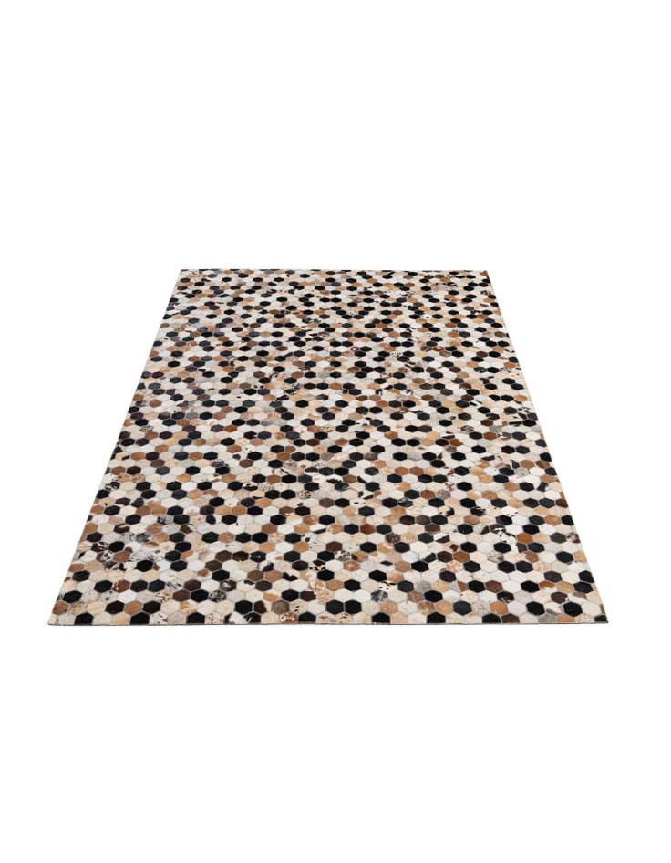 Detail image of 5' 1 x 8' Cowhide - Patchwork Rug
