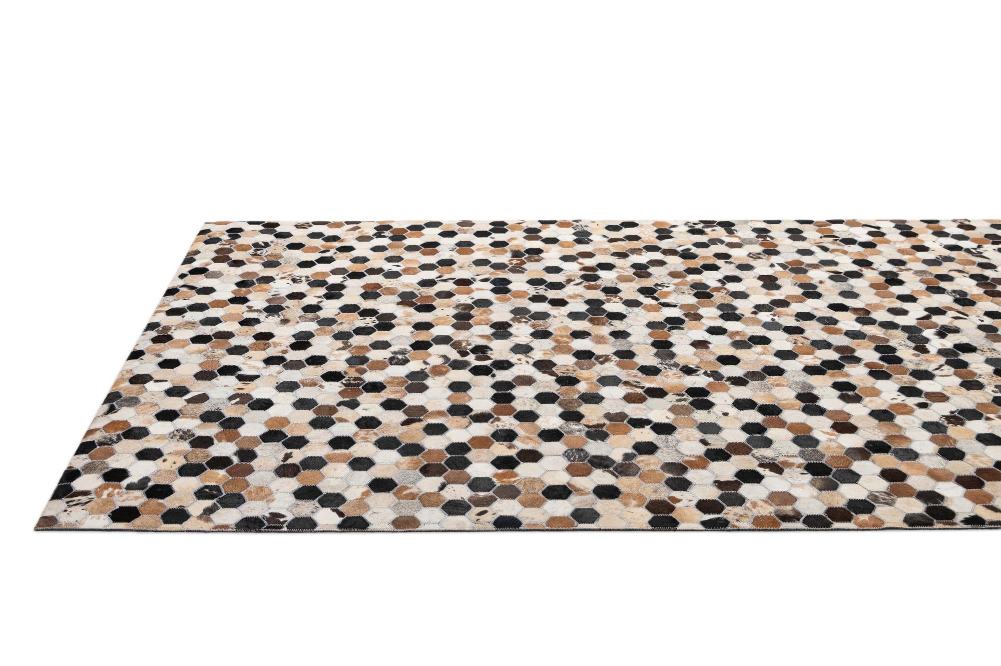 5' 1 x 8' Cowhide - Patchwork Rug