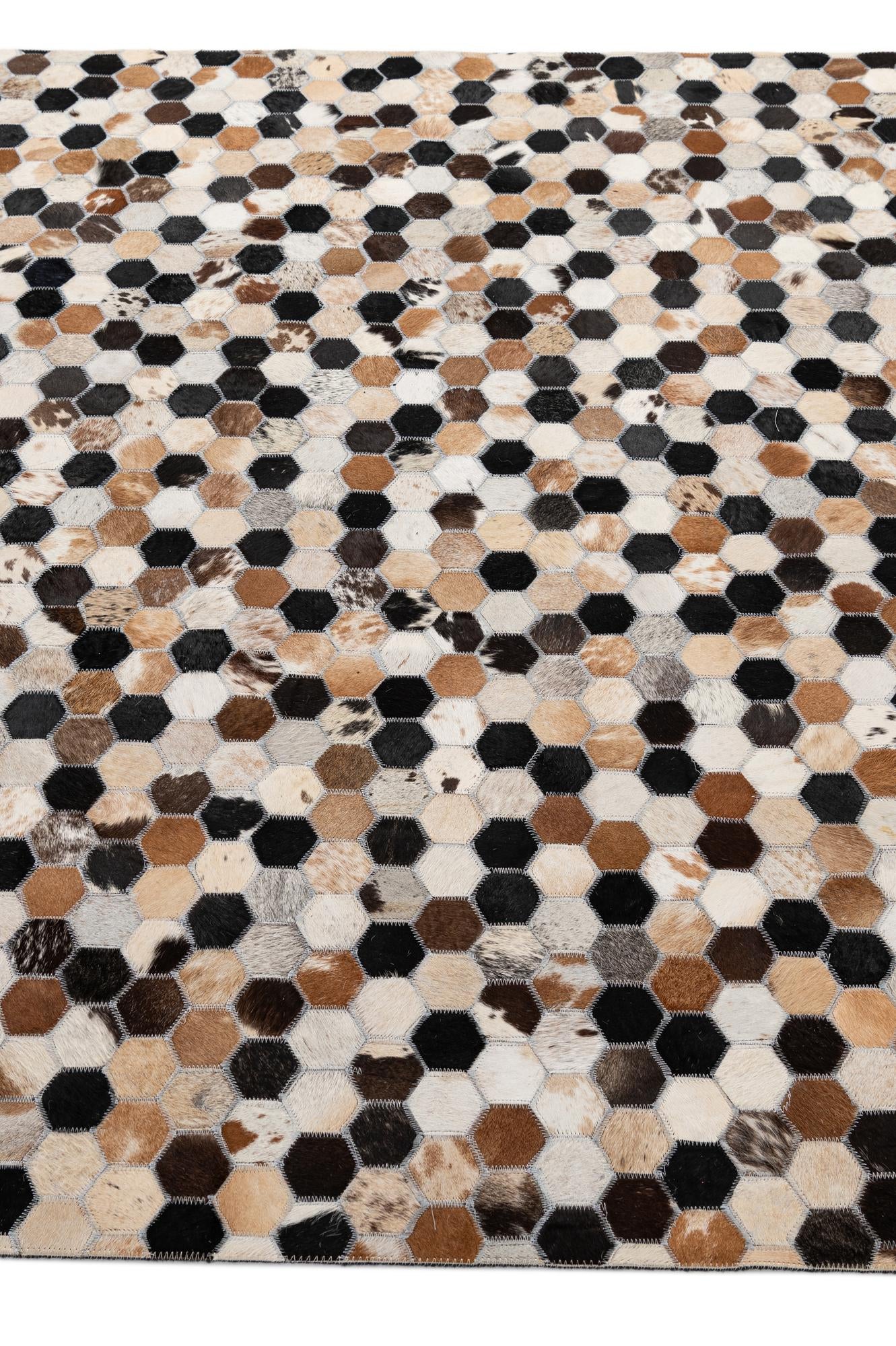5' 1 x 8' Cowhide - Patchwork Rug