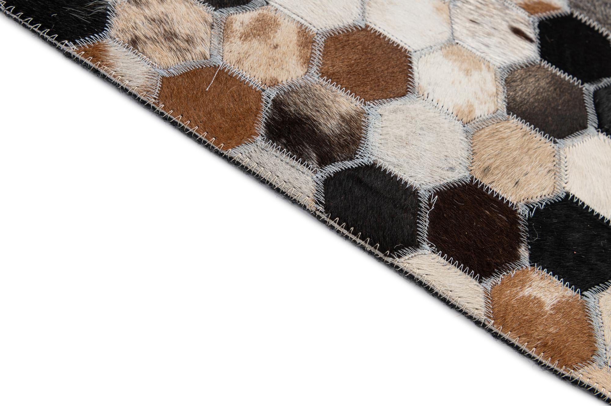 5' 1 x 8' Cowhide - Patchwork Rug