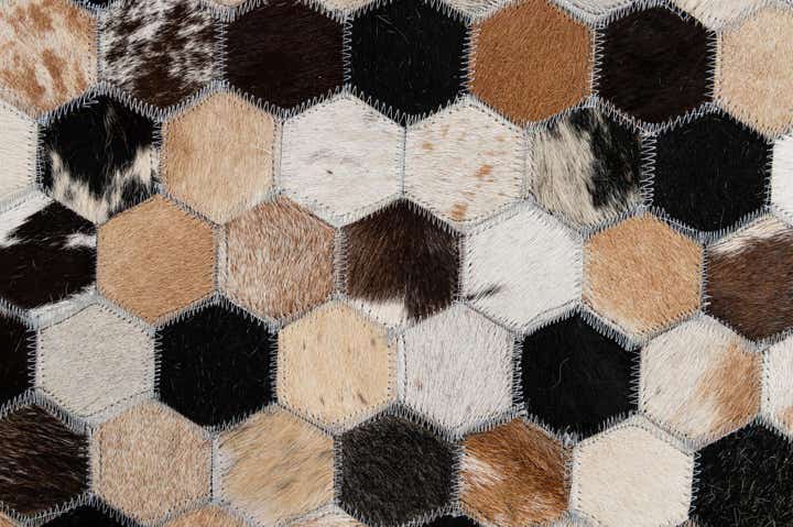 5' 1 x 8' Cowhide - Patchwork Rug