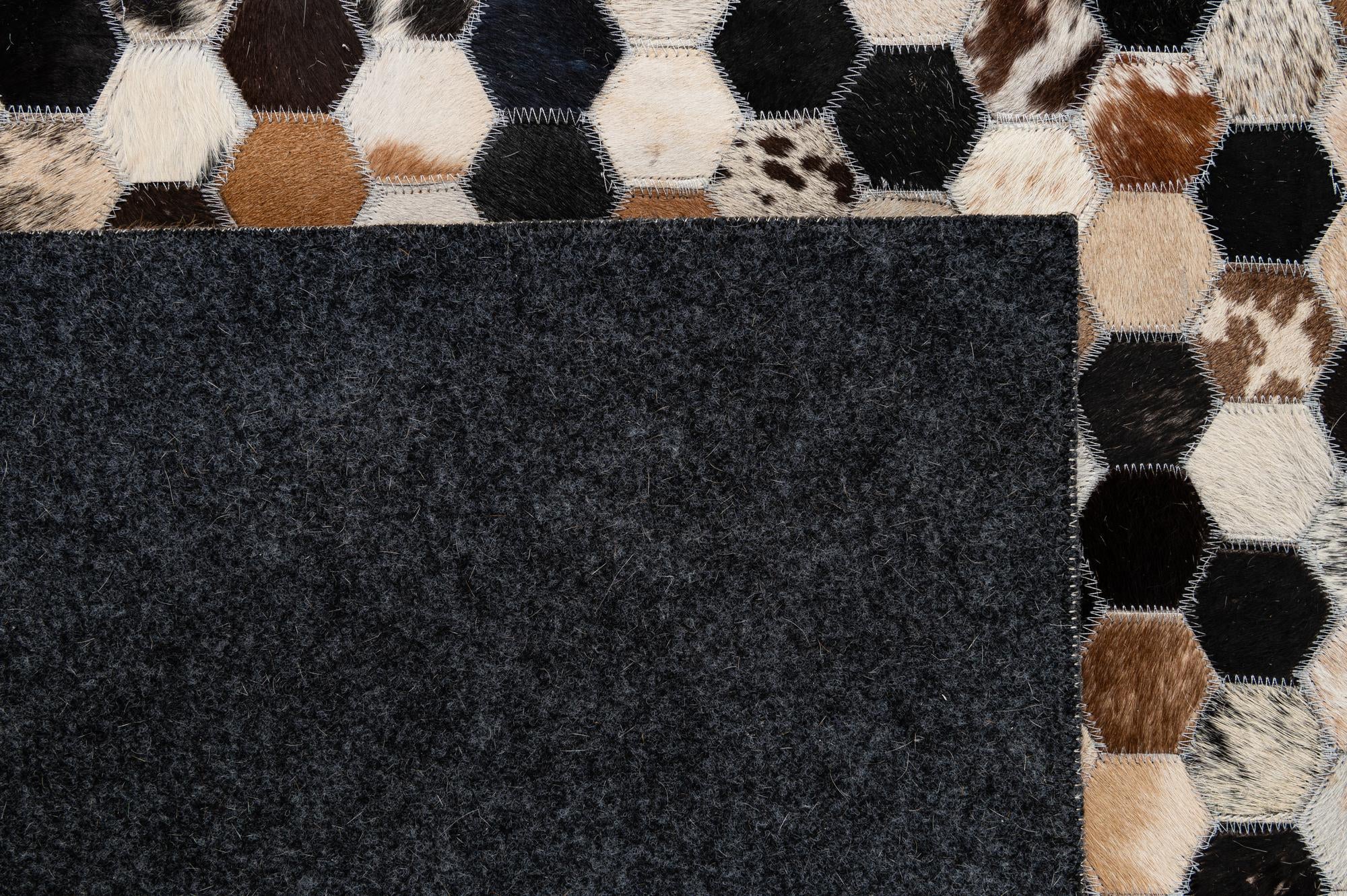 5' 1 x 8' Cowhide - Patchwork Rug