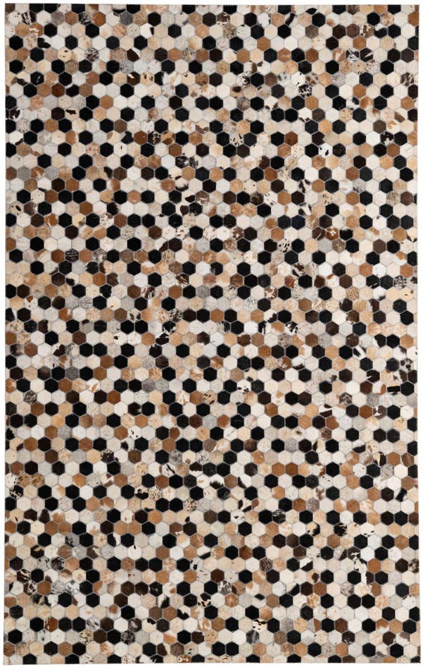 Detail image of 5' 1 x 8' Cowhide - Patchwork Rug