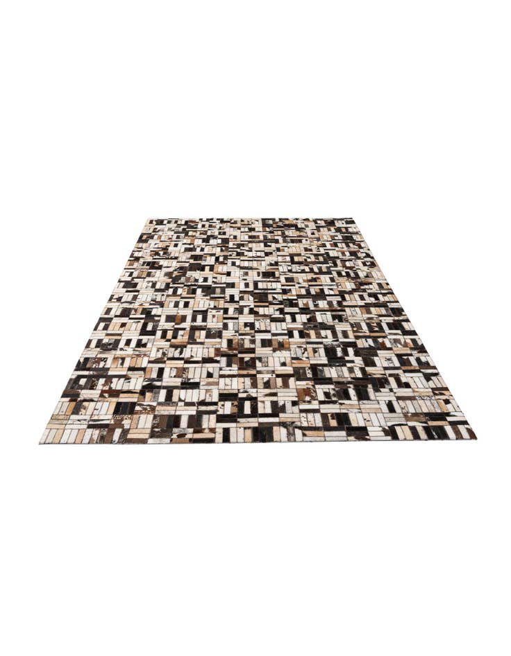 Detail image of 4' 11 x 7' 10 Cowhide - Patchwork Rug