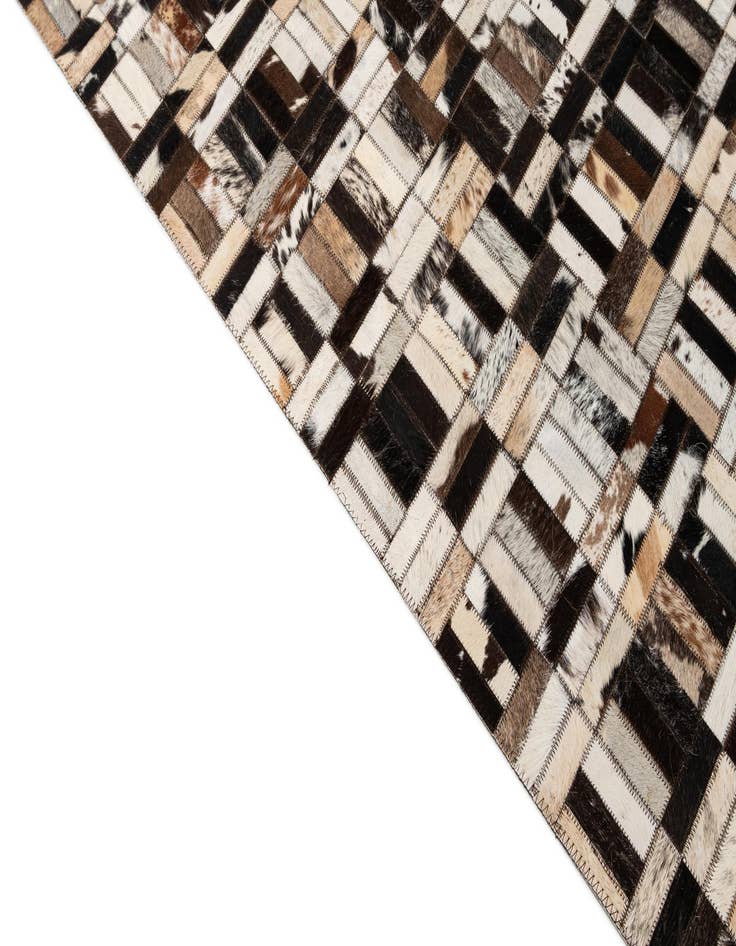 Detail image of 4' 11 x 7' 10 Cowhide - Patchwork Rug