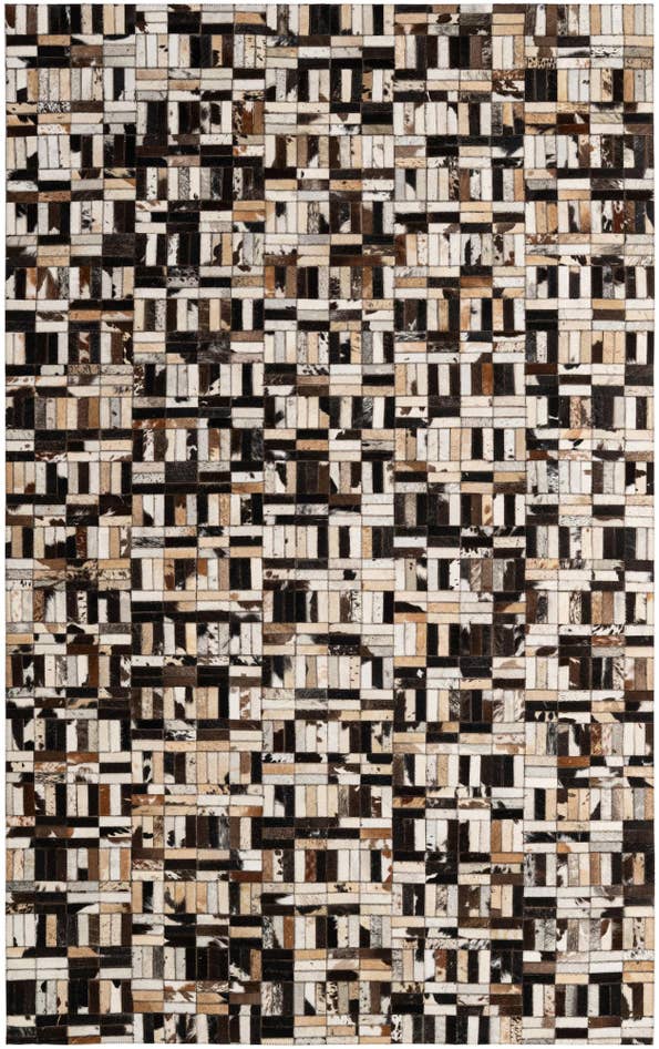 Detail image of 4' 11 x 7' 10 Cowhide - Patchwork Rug