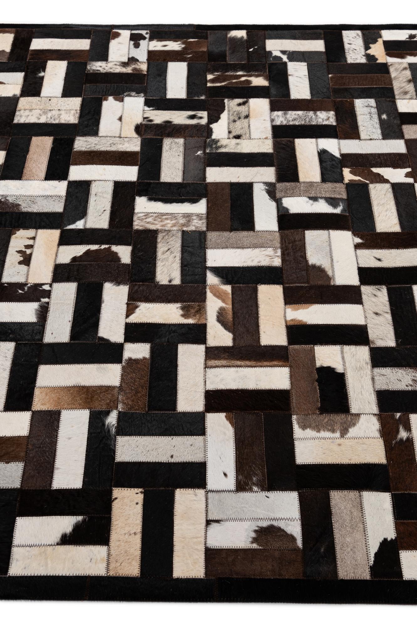 5' 2 x 8' Cowhide - Patchwork Rug