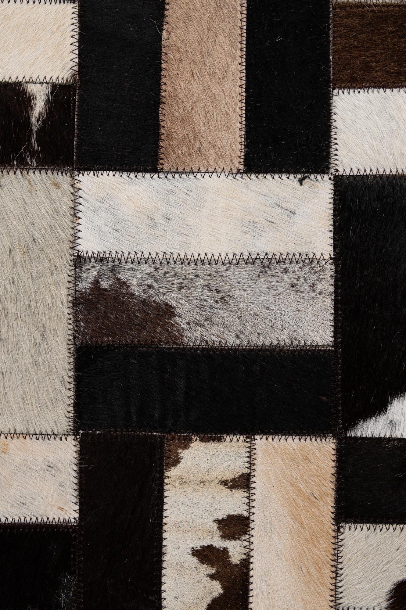 5' 2 x 8' Cowhide - Patchwork Rug