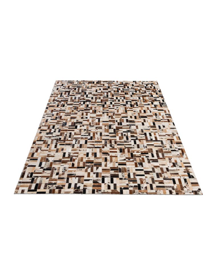 Detail image of 5' 1 x 8' Cowhide - Patchwork Rug
