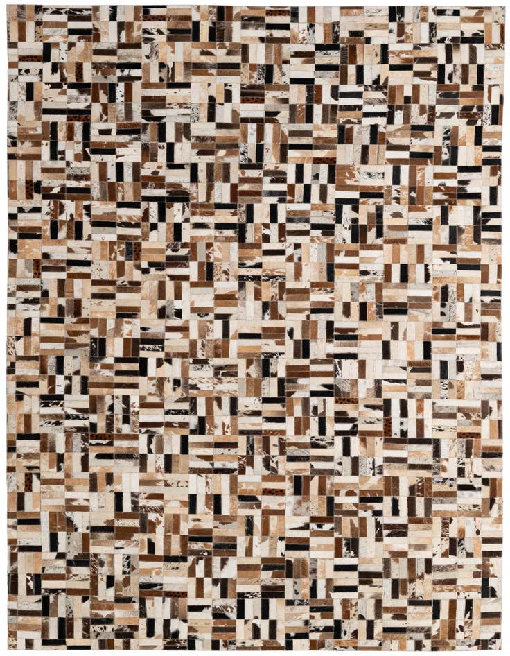 Detail image of 5' 1 x 8' Cowhide - Patchwork Rug