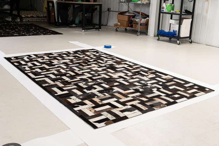5' 1 x 7' 11 Cowhide - Patchwork Rug