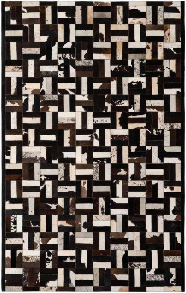 Detail image of 5' 1 x 7' 11 Cowhide - Patchwork Rug
