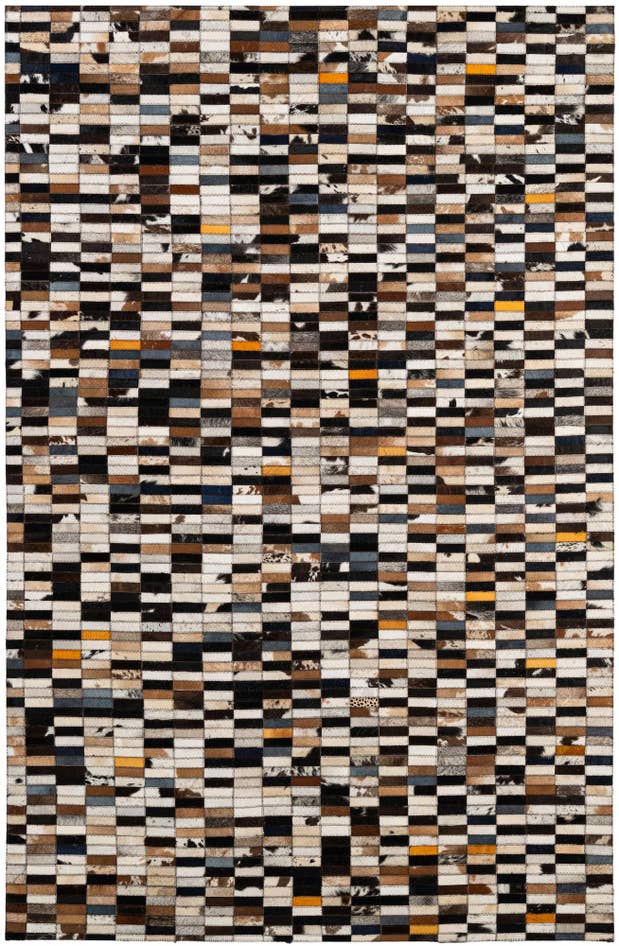 Detail image of 5' 2 x 7' 11 Cowhide - Patchwork Rug