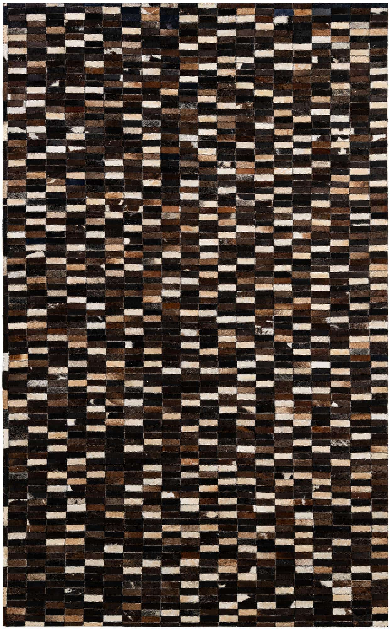 5' 1 x 8' Cowhide - Patchwork Rug