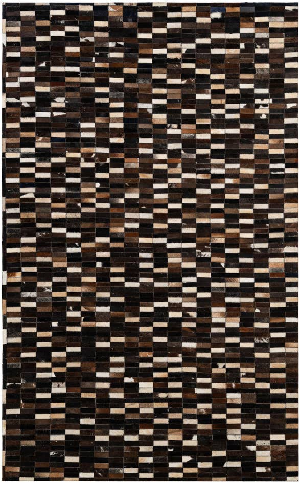 Detail image of 5' 1 x 8' Cowhide - Patchwork Rug