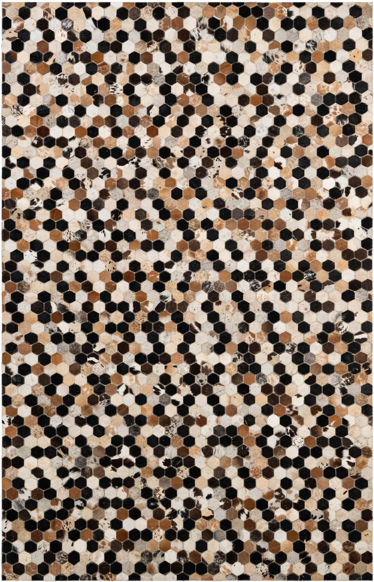 5' 1 x 7' 11 Cowhide - Patchwork Rug
