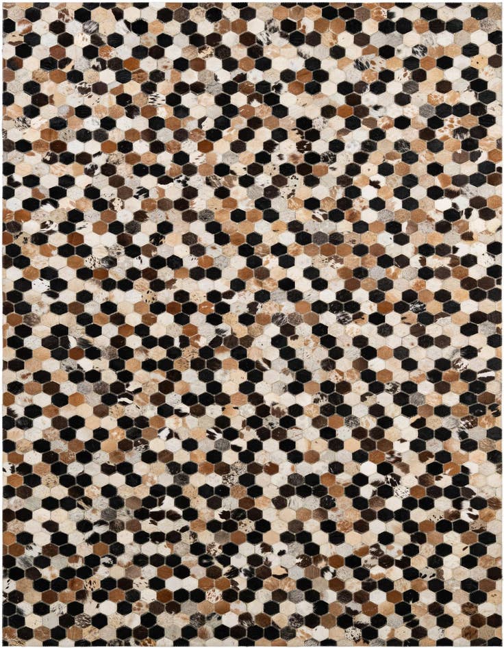 Detail image of 5' 1 x 7' 11 Cowhide - Patchwork Rug