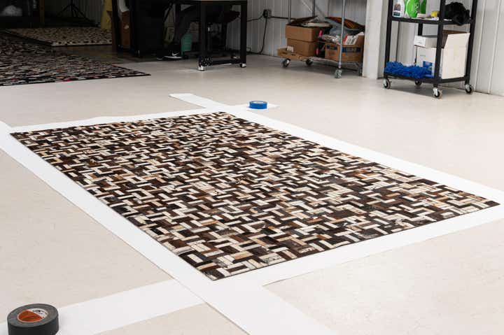 4' 11 x 7' 11 Cowhide - Patchwork Rug