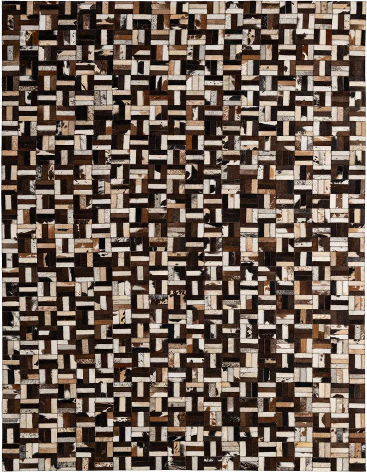 Detail image of 4' 11 x 7' 11 Cowhide - Patchwork Rug
