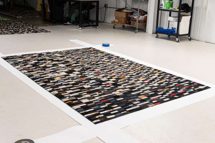 5' 2 x 7' 11 Cowhide - Patchwork Rug