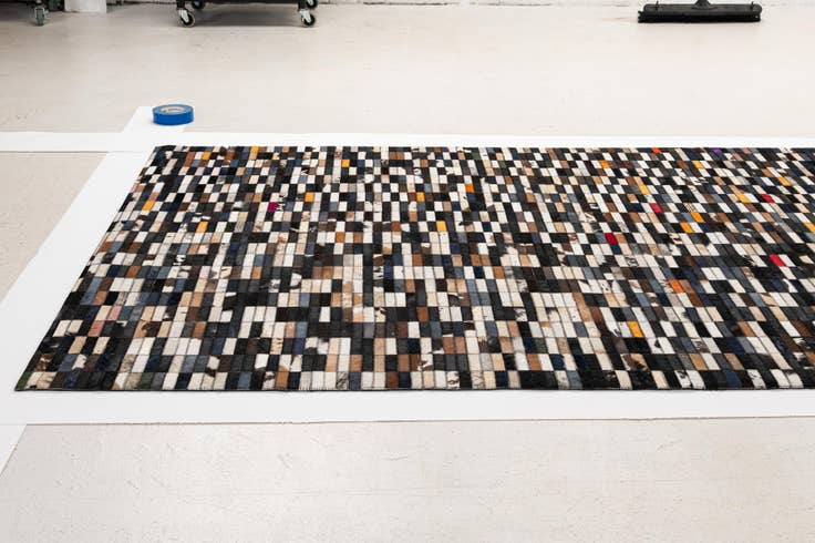 Detail image of 5' 2 x 7' 11 Cowhide - Patchwork Rug