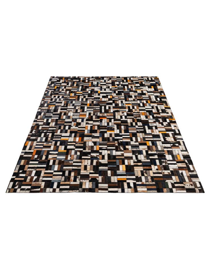 Detail image of 5' 1 x 8' Cowhide - Patchwork Rug