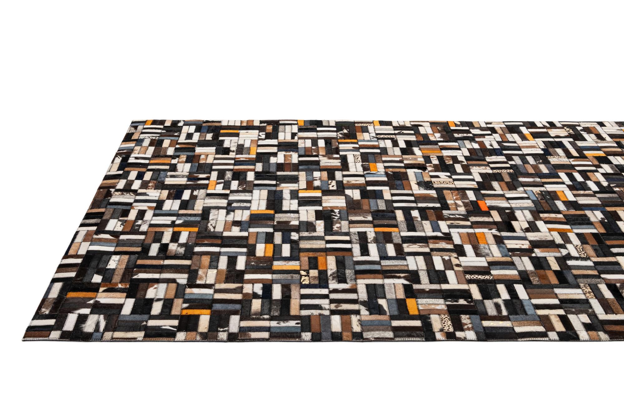5' 1 x 8' Cowhide - Patchwork Rug