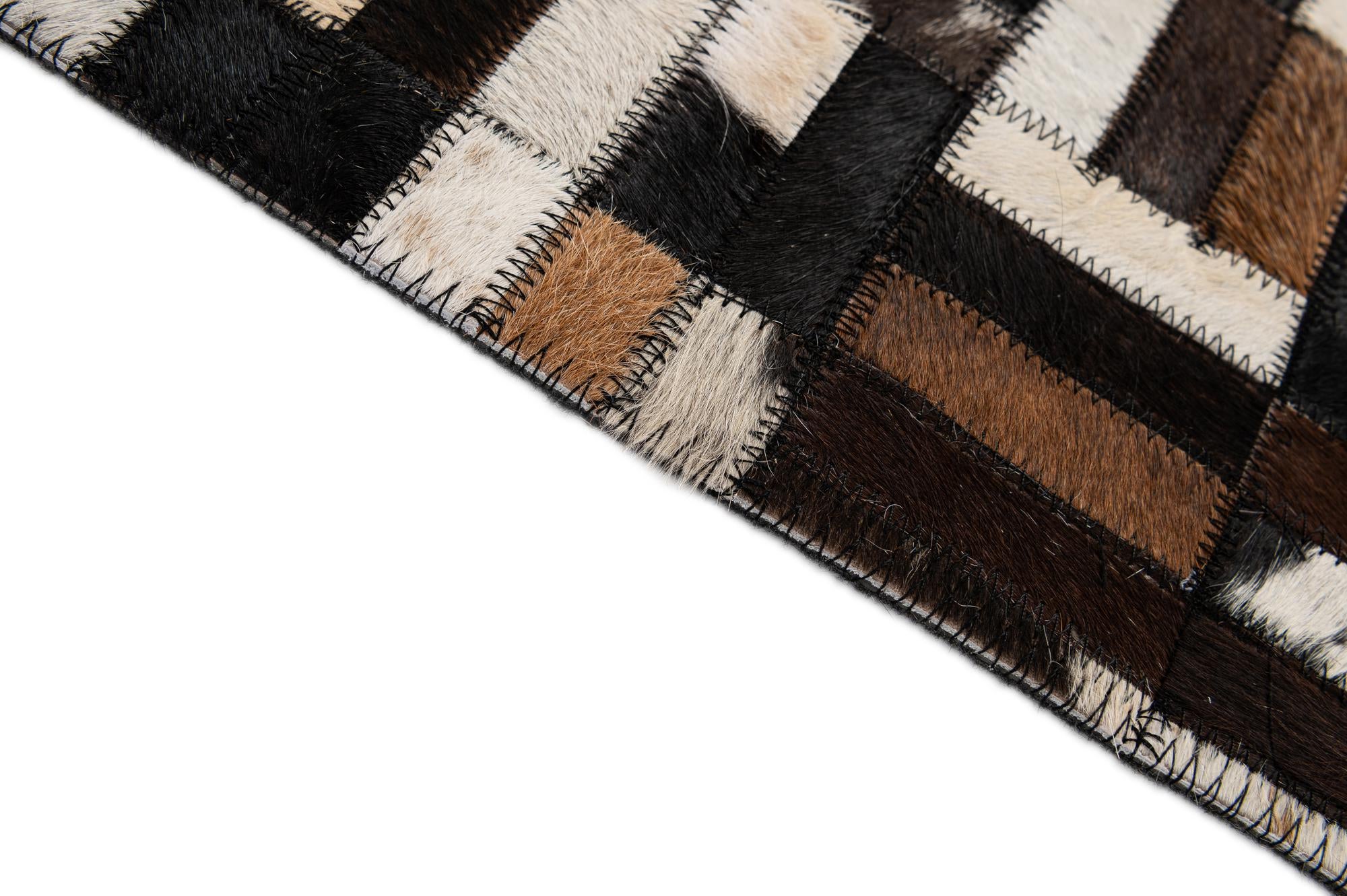 5' 1 x 8' Cowhide - Patchwork Rug