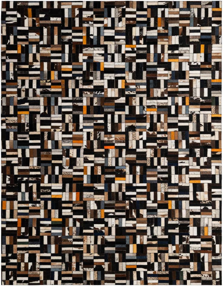 Detail image of 5' 1 x 8' Cowhide - Patchwork Rug